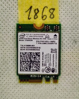 Scheda Intel Dual Band Wireless AC-3160 originale + Bluetooth 3160NGW 802.11ac M.2