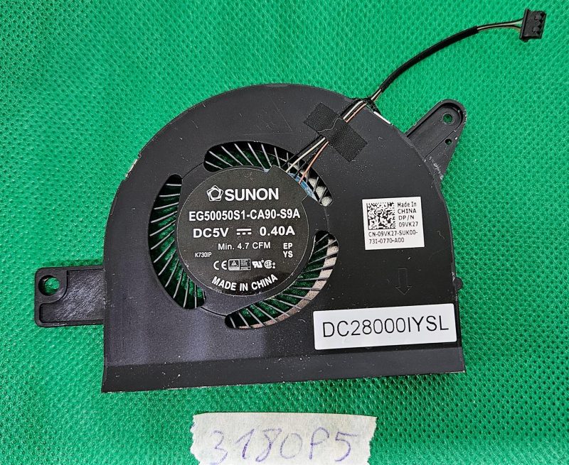 Ventola di raffreddamento CPU originale per laptop Dell Latitude 5580 5590 E5591 09VK27 9VK27 Raffreddamento silenzioso ed efficiente Spedizione rapida in tutto il mondo