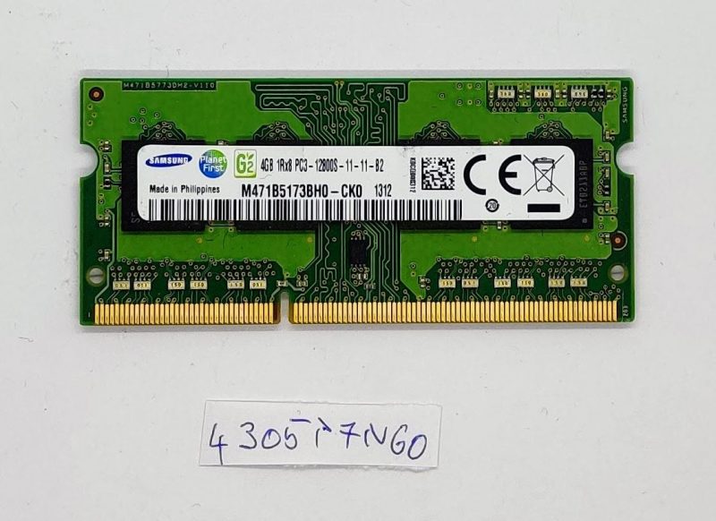 Memoria RAM originale SAMSUNG 1X4GB 4GB M471B5173BH0-YK0 1Rx8 PC3L 12800S per laptop