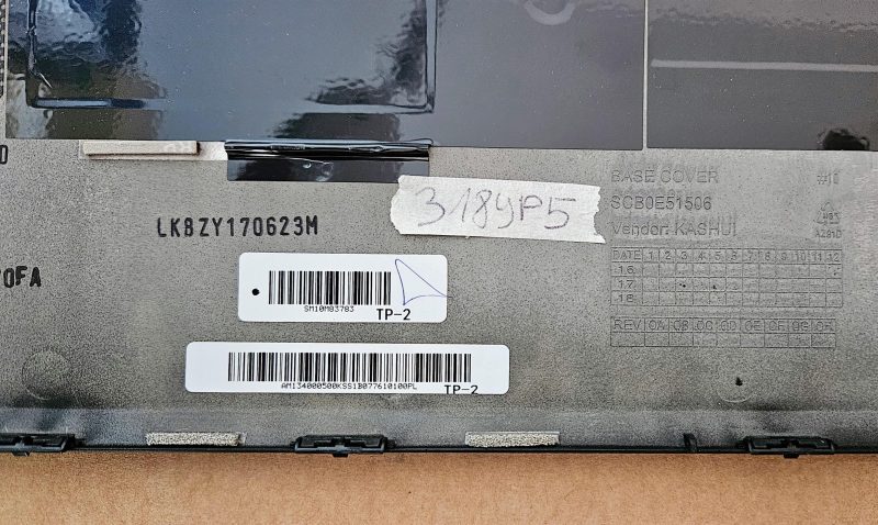 Ricambi originali per laptop Lenovo ThinkPad T460S, case inferiore FRU 00JT981 AM0YU000700 SCB0E51506 - immagine 3
