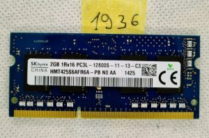 Modulo di memoria RAM per laptop HYNIX HMT425S6AFR6A-PB da 2 GB PC3L-12800S-11-13-C3 DDR3L