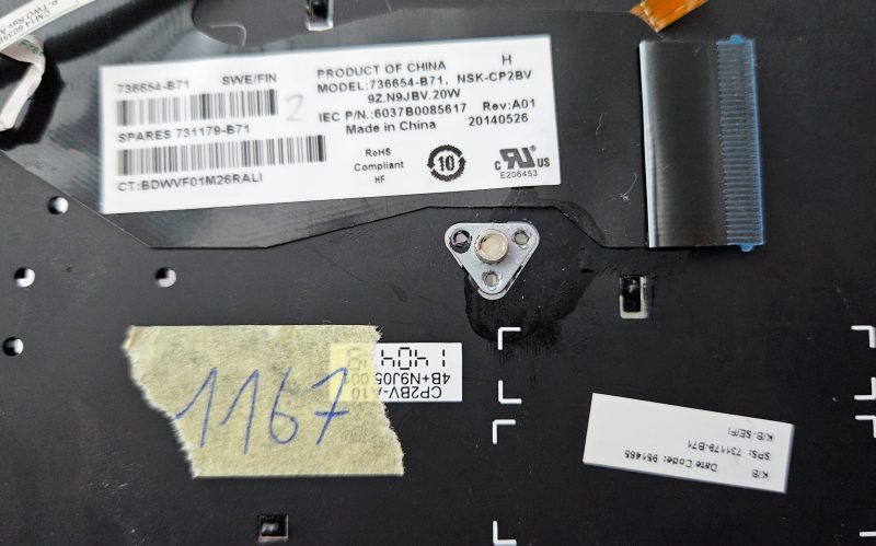 Tastiera HP EliteBook 840 G1 - Tasti singoli 731179-B71 (retroilluminata) - immagine 3