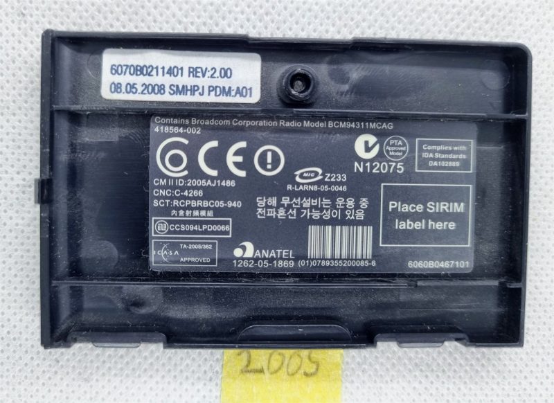 Copertura WLAN Wi-Fi HP Compaq 6730s 6070B0211401 - Ricambio originale - immagine 2
