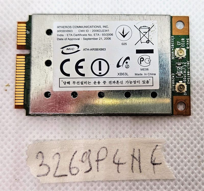 Scheda WiFi per laptop HP Atheros AR5BXB63H 459339-001 459339-003 HP G60