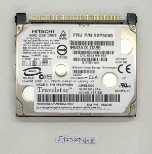 HTC424040F9AT00 HDD IDE da 40 GB per laptop ThinkPad X40 - 92P6085