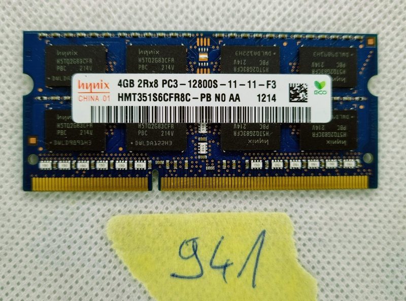 Memoria RAM per laptop HYNIX 1X4GB 4GB HMT351S6CFR8C DDR3 4GB 2Rx8 PC3 10600S