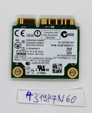 Scheda di rete wireless Intel Centrino Advanced-N 6205 PCI Express 62205ANHMW 2,4/5 GHz 0X9JDY