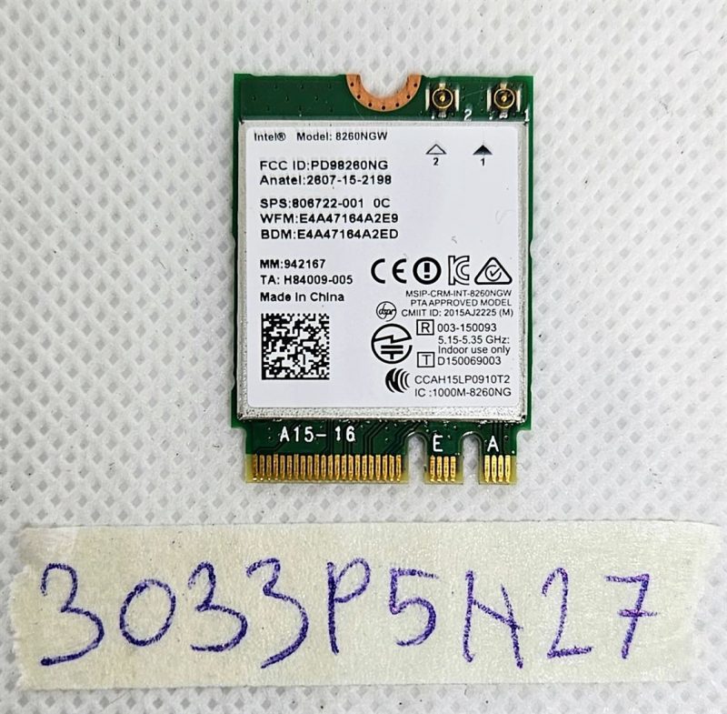 Modulo Bluetooth WiFi Intel 8260 NGW per Dell MINI 3020 3060 3040 3050 9020 7040 E546 Fujitsu Lifebook E546
