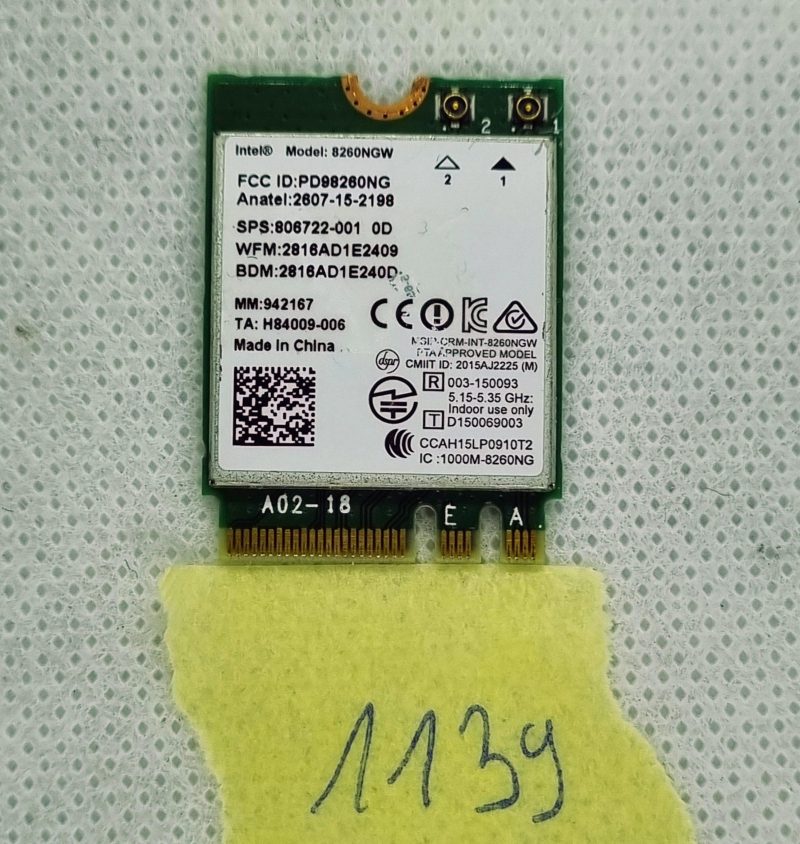 Modulo Bluetooth WiFi Intel 8260 NGW SET per Dell MINI 3020 3060 3040 3050 9020 7040