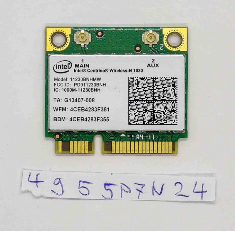 Scheda WiFi Intel Centrino Wireless-N 1030 11230BNHMW per Fujitsu Lifebook AH531
