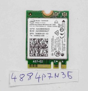 Scheda Intel Wireless-AC 7265 7265NGW Dual Band Wi-Fi + BT 4.0 per Fujitsu U745