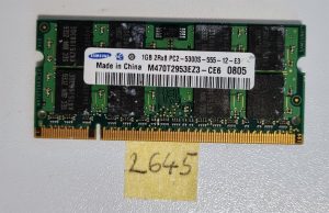 MEMORIA PER LAPTOP 1GB 2Rx8 PC2-5300S-555-12-E3 M470T2953EZ3-CE6 0807