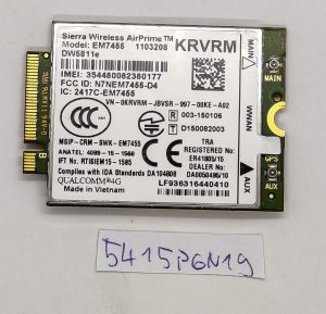 Latitude 7212 Rugged Extreme Airprime EM7455 DW5811E