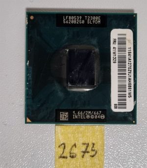 Processore CPU Intel Core Duo T2300E 1,66 GHz SL9DM per laptop Lenovo 41W1329