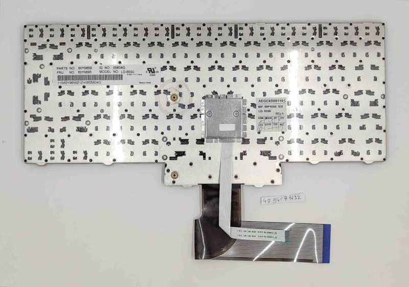 Tastiera Lenovo IBM ThinkPad Edge E40 E50 14 15, layout nordico 60Y9659 60Y9695 - immagine 2