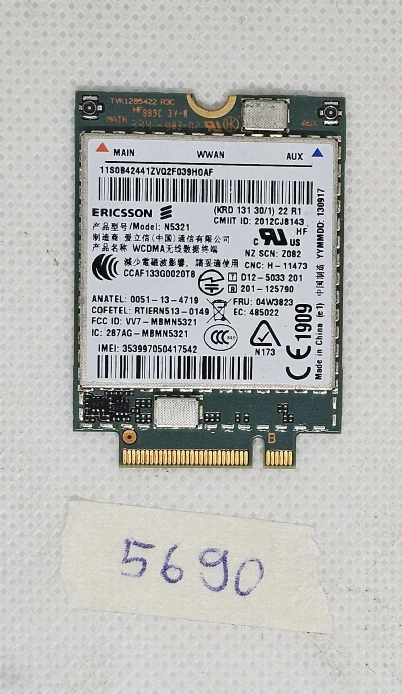 Modulo WWAN Lenovo ThinkPad L460 modello N5321 – Ricambio originale per laptop – FRU: 04w3823