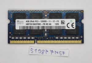 Lenovo ThinkPad L530 4 GB DDR3 RAM 2Rx8 PC3-12800S-11-12-F3 - Usato