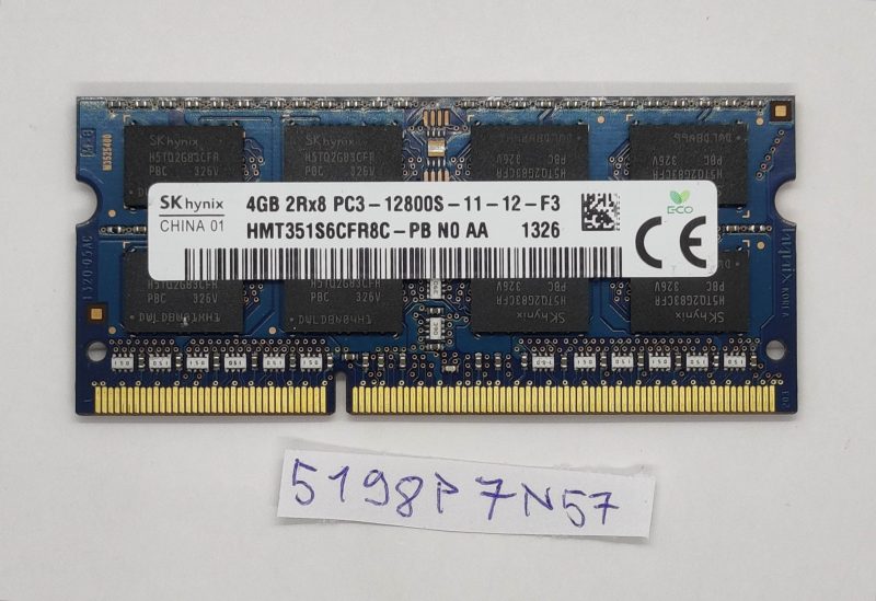 Lenovo ThinkPad L530 4 GB DDR3 RAM 2Rx8 PC3-12800S-11-12-F3 - Usato