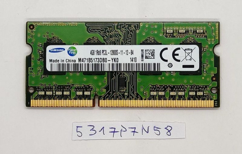 Memoria RAM Lenovo ThinkPad L540 4GB 1Rx8 PC3L-12800S – Ricambio originale per laptop