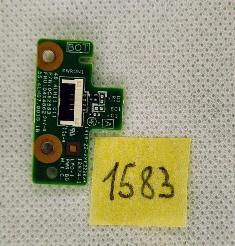 Scheda pulsante di accensione Lenovo Thinkpad L540 48.4lh11.011 PN: 0C62593 FRU: 04X4862 94V-0 - immagine 2