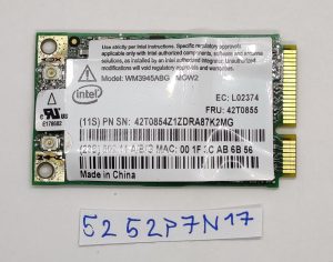 Scheda Wi-Fi Lenovo Thinkpad T61 802.11a/b/g 2,4 GHz 54 Mbps WM3945ABG MOW2