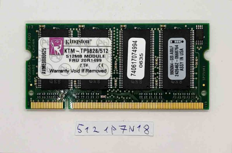 Modulo RAM Lenovo Thinkpad X40 93P3471 da 512 MB - Memoria sostitutiva originale