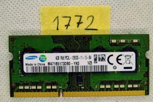 Modulo di memoria per laptop Samsung RAM da 4 GB PC3L-12800 DDR3-1600 MHz a 204 pin da 4 GB