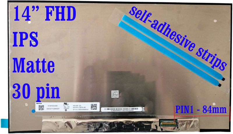 Schermo LCD opaco FHD da 14" per HP EliteBook 840 G7/845 G7, 30 pin, nuovo