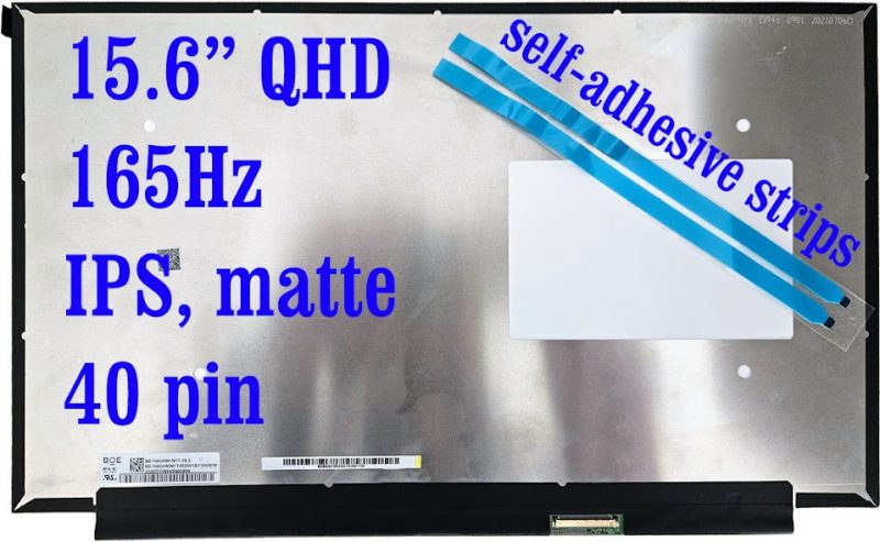 Schermo LCD per laptop IPS QHD da 15,6" 165Hz NE156QHM-NY4 NY5 NY2 NY3 40 pin opaco