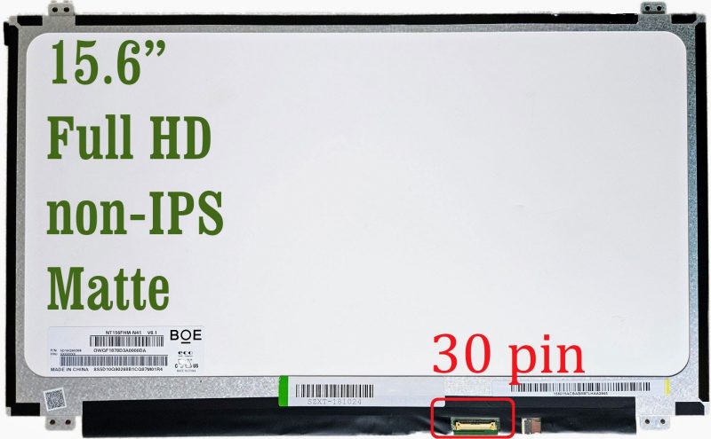 56WHU TP B1 LP156WHU TPB1 LCD 15,6" FHD opaco eDP 30 pin con staffe Nuovo