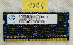 Memoria RAM per laptop Nanya da 4 GB PC3-12800S DDR3 NT4GC64B8HG0NS-DI 2Rx8
