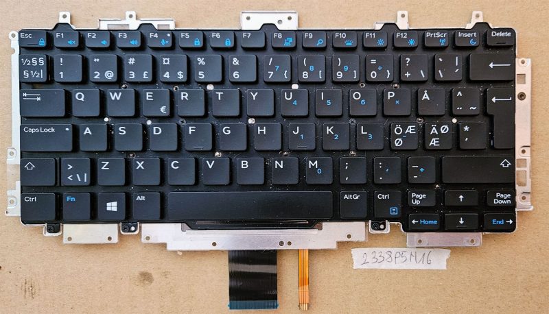 Tastiera retroilluminata scandinava OEM per laptop Dell Latitude E5270 E7270 HUA01 2VGH0