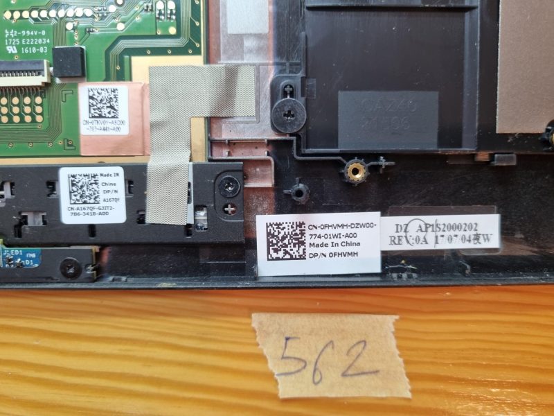 Poggiapolsi originale per Dell Latitude 5289 con touchpad e case superiore 0FHVMH A167QF 0TKV0Y - immagine 2