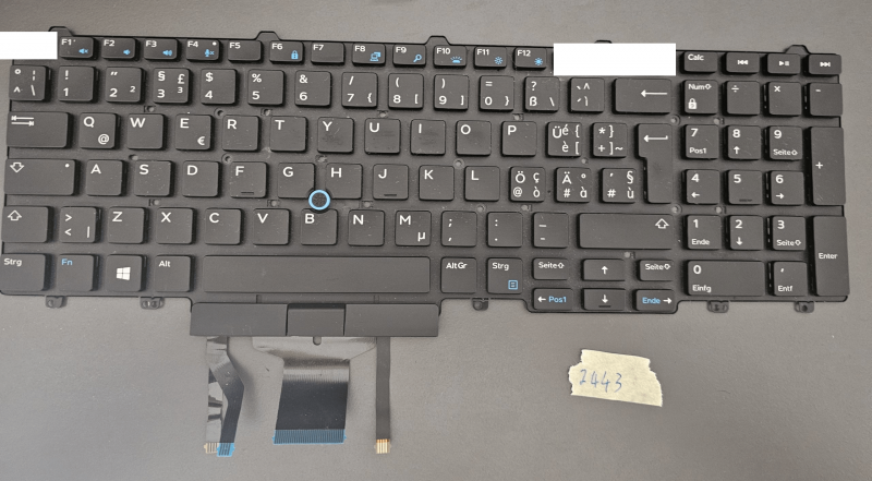 Tastiera originale Dell Latitude 5580, tasto 02R2P6 | Layout QWERTZ | Stati Uniti | Componenti per laptop