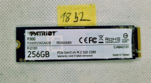 PATRIOT P300P256GM28 256 GB NVMe SSD M.2 2280 PCIe 3.0x4 3D NAND - Archiviazione ad alta velocità!
