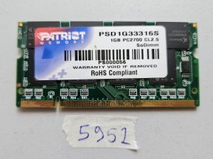Patriot 1 GB DDR 333 PC2700 Laptop RAM – SO-DIMM a 200 pin – Parte di memoria testata
