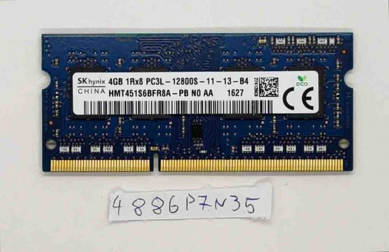 Memoria RAM SODIMM SK Hynix da 4 GB 1Rx8 PC3L-12800S HMT451S6BFR8A-PB