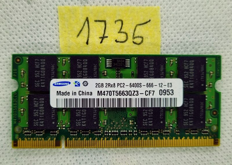 Memoria RAM Samsung da 2 GB - M470T5663QZ3-C7 - DDR2 PC6400S 800 MHz per iMac MacBook