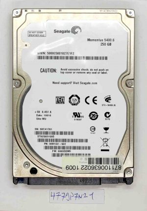 Seagate Momentus 5400.6 250 GB 2,5" HDD 5400 RPM 99% di integrità 9HH132-532
