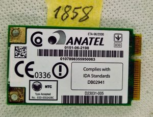 Modulo mappa Wi-Fi WLAN Sony Vaio PCG-8W1M WM3945ABG 0151-06-2198 - Ricambio originale