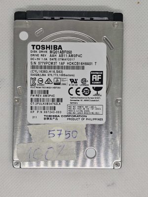 Disco rigido per laptop Toshiba MQ01ABF050 da 500 GB e 2,5" SATA HDD – OEM, testato, veloce!