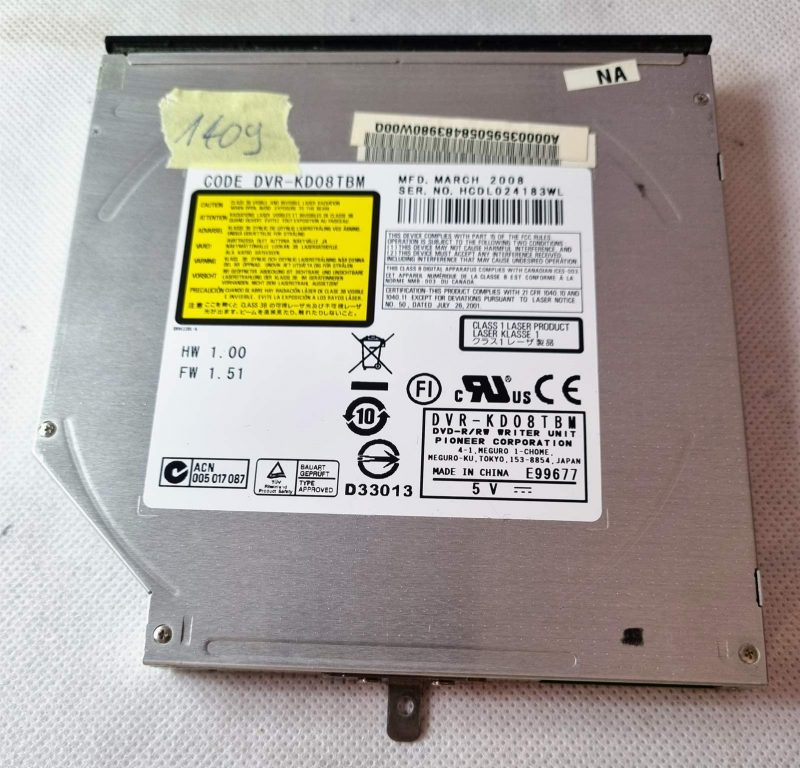 Unità DVD-RW IDE con cornice Toshiba Satellite A300-15D DVR-KD08TBM