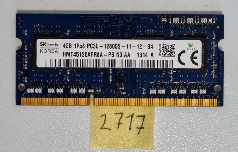 Aggiorna la memoria del tuo laptop - 4 GB Sk Hynix DDR3 SO-DIMM PC3L-12800S-11-12-B4