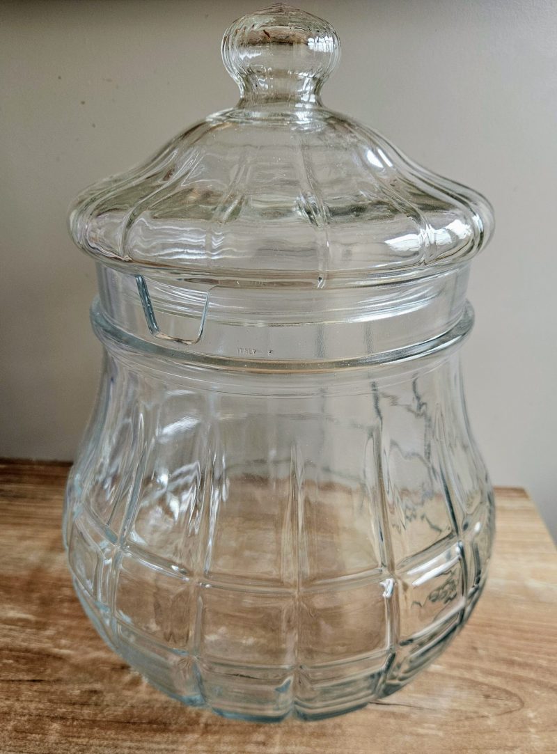 Barattolo in vetro vintage Milano con coperchio – 28 cm (11") – Mai usato – Italia - immagine 2