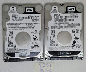 BULK 2 x WD 500GB WD5000LPLX2.5" Hard Disk per Laptop - Alta Capacità e Archiviazione Affidabile