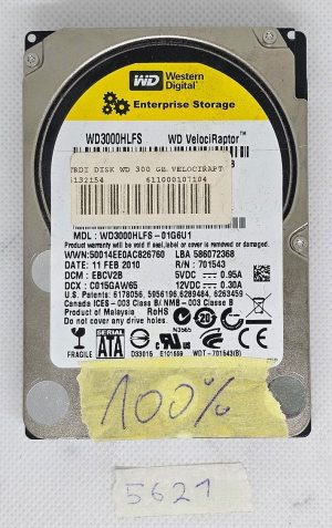 Disco rigido VelociRaptor WD3000HLFS da 300 GB - 100% di integrità