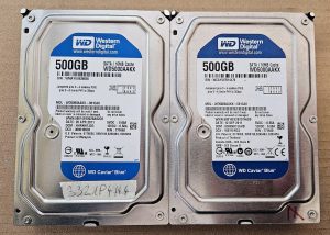 BULK 2 x dischi rigidi desktop Western Digital WD Blue WD5000AAKX da 500 GB SATA III da 3,5"