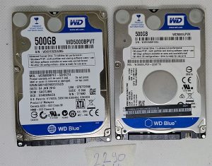 BULK 2 x dischi rigidi per laptop Western Digital WD5000BPVT-24HXZT1 da 2,5" SATA da 500 GB: soluzione di archiviazione affidabile!