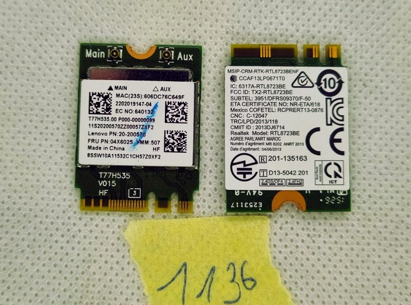 Scheda di rete wireless per Lenovo Flex 2-15 G50-70 Realtek RTL8723BE 20-200570