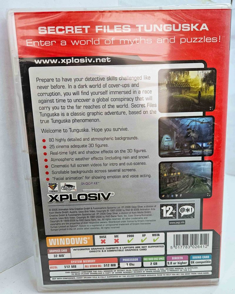 Secret Files: Tunguska (DVD per PC) - Gioco di avventura grafica nuovo e sigillato - immagine 2